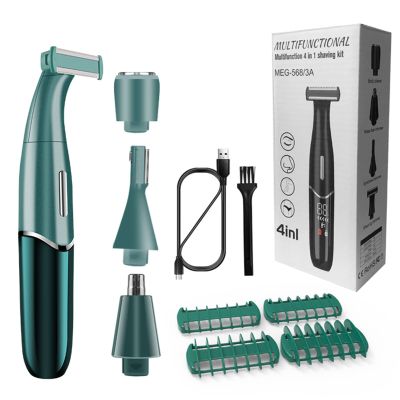 JzcsdkSIL 4 In1 Electric Epilator Women Shaver Eyebrow Trimmer Leg Female Face Hair Remover Trimmer Rechargeable Lady Shave