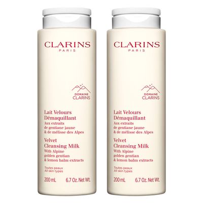 Clarins Velvet Cleansing Milk | Award-Winning | Cleanses, Hydrates and Balances Skin's Microbiota | Dermatologist Tested | Ophthalmologist Tested | Colorant-Free | All Skin Types | 6.7 Ounces