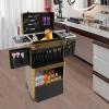 ZeStarDair Makeup Rolling Case Professional Makeup Case 2 Mobile Password Locks and 2 Keys, Professional Makeup Train Case for Make Up Nail Hairstylists (Gold) view 4