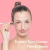 10Pcs Curved Fluffy Lash Cleaning Brush Set, Eyelash Extension Shampoo Cleanser, Professional Makeup Removal Wash Brushes for Home Salon Facial view 4