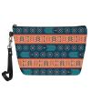 ZCFYGDX Mini Makeup Pouch, Cosmetic Pouch Toiletry Bag Cosmetic Pouchs for Women - Zipper Make-Up Tote Accessory, Stylish for Everyday Carry Tribal Style Print Turquoise view 1