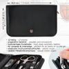 3 Swords Germany  Brand Quality 12 Piece Manicure Pedicure Grooming kit Set for Professional Finger & Toe Nail Care with Black Synthetic Leather case - Made in Germany view 4
