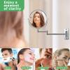 NinthAvenue Basics 8 inch Wall Mounted Makeup Vanity Mirror, 1X, 7X Magnification Mirror, 360 Swivel with Extension Arm (Chrome Finish) view 2