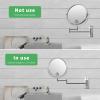 NinthAvenue Basics 8 inch Wall Mounted Makeup Vanity Mirror, 1X, 7X Magnification Mirror, 360 Swivel with Extension Arm (Chrome Finish) view 3