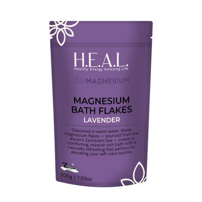 SIMAGNESIUM Bath Flakes with Lavender Essential Oil- 7oz for a Calm and Relaxed Evening