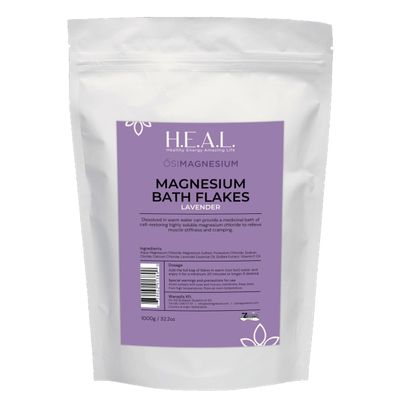 SIMAGNESIUM Bath Flakes with Lavender Essential Oil- 2.2lbs for a Calm and Relaxed Evening