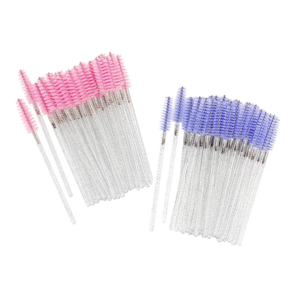 100PCS Disposable Mascara Brushes Crystal Eyebrow Wands Spoolies for Eyelash Extensions Eyelash Brush Applicator Brow Spoolie Bulk