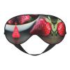 SSIMOO Red Strawberry Sleep Mask-Adjustable,Breathable,Fashionable Eye Mask for A Comfortable Sleep Experience, Black view 1
