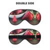 SSIMOO Red Strawberry Sleep Mask-Adjustable,Breathable,Fashionable Eye Mask for A Comfortable Sleep Experience, Black view 2