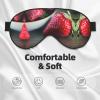SSIMOO Red Strawberry Sleep Mask-Adjustable,Breathable,Fashionable Eye Mask for A Comfortable Sleep Experience, Black view 3