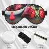 SSIMOO Red Strawberry Sleep Mask-Adjustable,Breathable,Fashionable Eye Mask for A Comfortable Sleep Experience, Black view 4