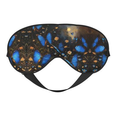 SSIMOO Blue Butterflies Sleep Mask-Adjustable,Breathable,Fashionable Eye Mask For A Comfortable Sleep Experience