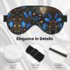SSIMOO Blue Butterflies Sleep Mask-Adjustable,Breathable,Fashionable Eye Mask For A Comfortable Sleep Experience view 4