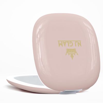 NJ GLAM Led Compact Mirror, 1X /10X Magnification, 3.9" Portable Double Sided Light, Auto ON/Off, USB Charging, 3 Light Setting and Dimmable, Memory Touch Switch (Pink)