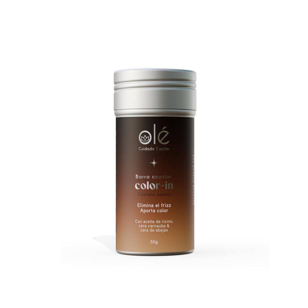 OL Hair Wax Stick Color Inn | ANTI-FRIZZ | This Wax Stick Gives You Soft Dark Brown Color | Duration For 12 Hours. Without paraffin. Controls frizz and shades instantly. Matte effect