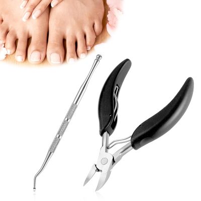 CIATBYYJ Ingrown Toenail Clippers with Ingrown Nail Lifter, Heavy Duty Toe Nail Clippers, Medical Ingrown Toenail Treatment Trimmer Pedicure Tools for Adults & Seniors, Easy to Grip and Cut