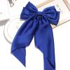 SUSULU Large Hair Bow Clips for Women Red Royal Blue Hair Bows Slides for Girls Satin Hair Barrettes with Long Ribbon Tail,Wedding Birthday Hair Accessories Pack of 2 view 2