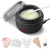 SUERBEATY Ear Nose Wax Kit Men, Nose Hair Waxing Kit for Men, Ear Hair Removal Wax 100g, 20 Pcs Nose Applicator, 15-20 Times, Usb Rapid Heating, Constant Temperature, Painless, Black view 1