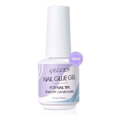Gellen 5 in 1 Nail Glue for Nail Tips, 15ML Curing Needed UV Glue Gel