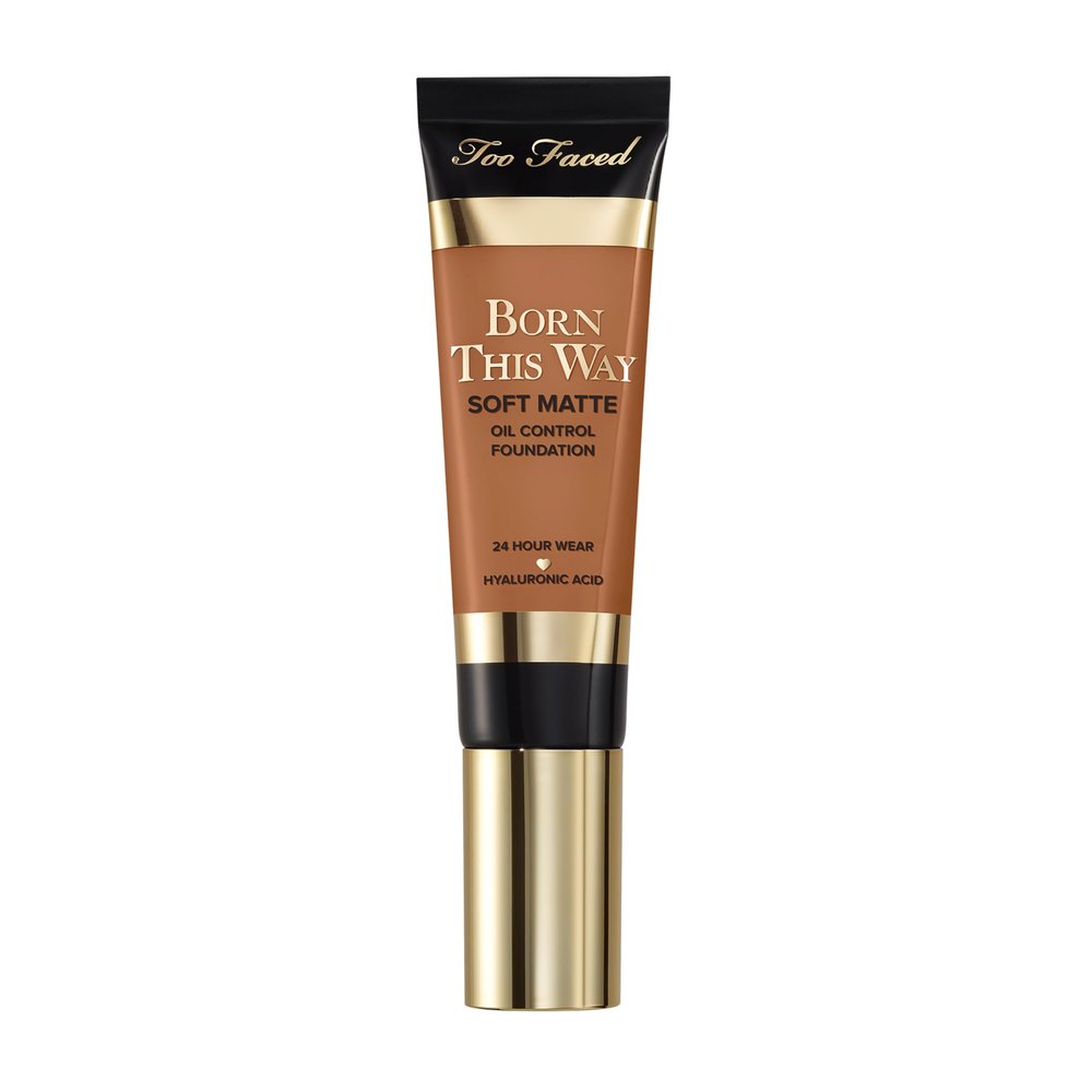 Too Faced Born This Way Soft Matte Foundation | Hydrating, Blurring, Waterproof, All-Day Oil Control Foundation that Helps Smooth Skins Appearance, 1 Fl Oz, Caramel