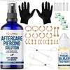 BodyJ4You 38PC Body Piercing Kit Aftercare Saline Cleanser Bump Removal | Belly Ring Nose Septum Tragus Ear Cartilage Industrial | Horseshoe Ring Hoop Barbell Stud Spike | 14G 16G 18G 20G view 1