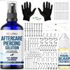 BodyJ4You 158PC Body Piercing Kit Aftercare Saline Cleanser Bump Removal | Belly Ring Nose Septum Tragus Ear Cartilage Industrial | Horseshoe Ring Hoop Barbell Stud Spike | 14G 16G 18G 20G | RANDOM Mi