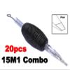 DGT Steriled Disposable Combo Tattoo Needle 1 inch/25mm Grip Tip Box of 20 pcs RL, RS, RM, M1 (15M1) view 2