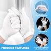 5 Pairs White Cotton Gloves - Breathable Cotton Gloves for Dry Hands Sleeping, Inspection, Coin Handling, Reusable Soft Cloth Glove for Eczema, Spa, Moisturizing Hands, High Elasticity, Women and Men view 3