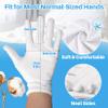 5 Pairs White Cotton Gloves - Breathable Cotton Gloves for Dry Hands Sleeping, Inspection, Coin Handling, Reusable Soft Cloth Glove for Eczema, Spa, Moisturizing Hands, High Elasticity, Women and Men view 4