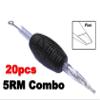 DGT Steriled Disposable Combo Tattoo Needle 1 inch/25mm Grip Tip Box of 20 pcs RL, RS, RM, M1 (5RM/ Curve Mag) view 2