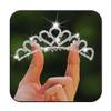 Yean Mini Tiara Comb Silver Small Tiara Rhinestone Crown Hair Comb for Girls view 1