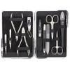 3 Swords Germany - brand quality 11 piece manicure pedicure grooming kit set for professional finger & toe nail care scissors clipper black genuine leather case in gift box, Made in Germany view 1