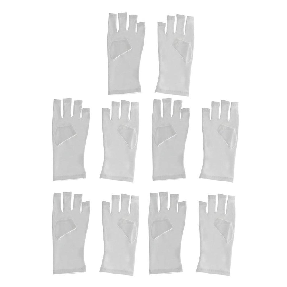 5 Pairs Fabric Manicure ion Gloves for Gel Polish LED Lamp |ion Gloves | Radiation ion Gloves | Nail ArtGloves