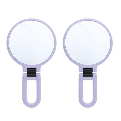 2X Makeup Mirror with 3x/15x Magnification | Double Sided Portable Bathroom Mirror | 3-in-1 Handheld Countertop & Hanging Mirror | Clear Glass for Flawless Makeup & Grooming |