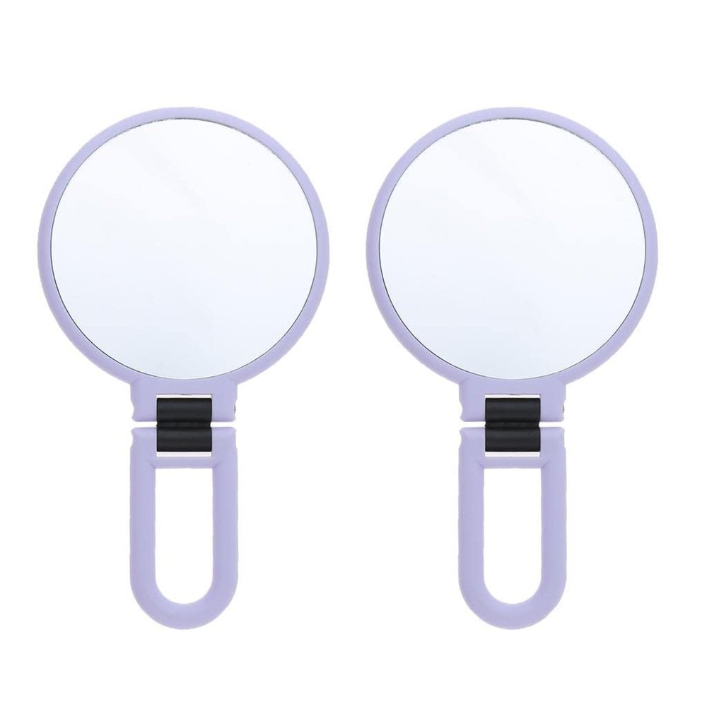 2X Makeup Mirror with 3x/15x Magnification | Double Sided Portable Bathroom Mirror | 3-in-1 Handheld Countertop & Hanging Mirror | Clear Glass for Flawless Makeup & Grooming |