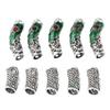 10Pcs Dreadlocks Beads Metal Cuffs Hair Jewelry for Hipster Men, que Style Hair Decoration Gift Set - Premium Quality, Unisex, DIY Crafts view 1