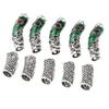 10Pcs Dreadlocks Beads Metal Cuffs Hair Jewelry for Hipster Men, que Style Hair Decoration Gift Set - Premium Quality, Unisex, DIY Crafts view 2