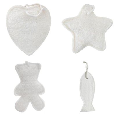4X Premium Exfoliating Loofah Pads Bathing Bath Shower Gloves | Soft Skin-Friendly Spa Sponge Brush Set for Boys Girls | Dead Skin Cell, Cleanse, Massage | Great Bathtime Fun for