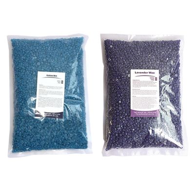 1000g Body Depilatory Wax Beads Hard Wax Beans Hair Removal Kit for Salon & Home Use - Suitable for Intimate Areas, Legs, Arms, Face, Painless and Full Body Depilation - Lavender