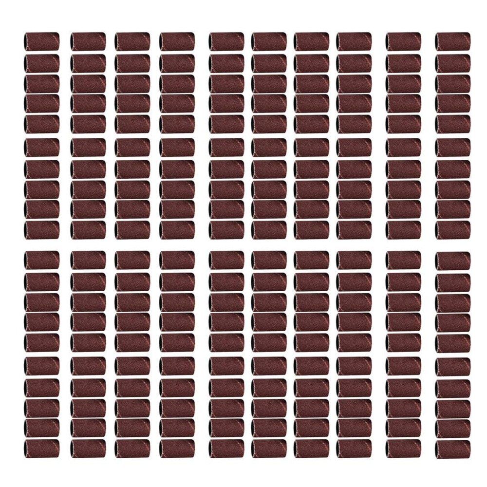 100Pcs 180 Grit Nail Art Sanding Bands for Electric Nail Drill - Professional Grade Nail Manicure Pedicure Tool Accessories, Reduce Working Time and Costs - Nail Salon Essential