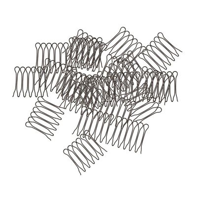 12pcs U Shape Hair Pins for Women, Wavy Salon Clip Hair Pins for Bun Styling, Black Grip Hair Pins, Multi-Use Hair Accessories, Plastic Material, Fashionable Decorations - Pack of