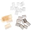 30pcs 5/10 Teeth Metal Blank Alloy Hair Comb Clip Set, Vintage Claw DIY Hair Accessories for Wedding Bridal, Gold Silver Bronze, Findings Included, que Design (30 Pieces) view 2