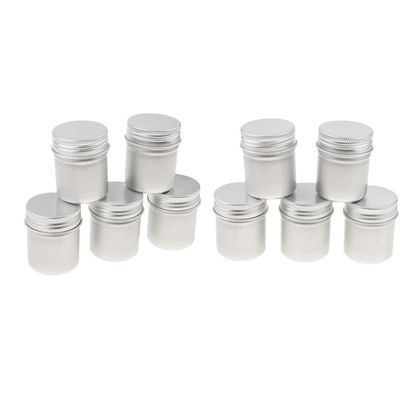 10 Aluminum Cream Tea Powder Wax Containers - and Corrosion- for Travel and Business Trip - Perfect Storage for Cosmetics, Pills, Essential Oils, and Tea
