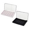 DIY Your Own Makeup with 2x Empty Eyeshadow Palette Pallet Box Set - Convenient Clear Lid, ABS Case - Travel Size - Black/White - Lipstick and Blush Holder Organizer - Makeup view 1