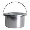 Portable 500ml Wax Heater Inner Pot 2 Pack - Fast Heating Aluminum Alloy - Salon Home Hair Removal Waxing Bowl - Hot Movable Depilatory Pot with Handle-Silver view 1