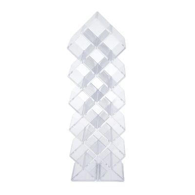 16 Grid Fish-Shaped Lipstick Rack Organizer Storage Case | Transparent Acrylic Makeup Holder - Stackable & Versatile | Fits Small to Large Lipsticks