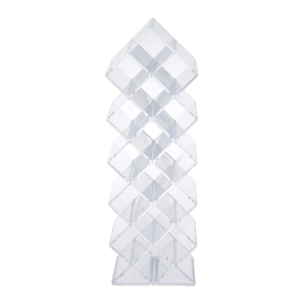 16 Grid Fish-Shaped Lipstick Rack Organizer Storage Case | Transparent Acrylic Makeup Holder - Stackable & Versatile | Fits Small to Large Lipsticks