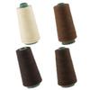 4Pcs Hair Weaving Sewing Thread Set - High Tenacity Strong Weft for Wig Extensions - Weight Cotton Thread in Beige, Brown - for Hair Decor and Extensions - Hair Weave Weft 11x5cm view 1