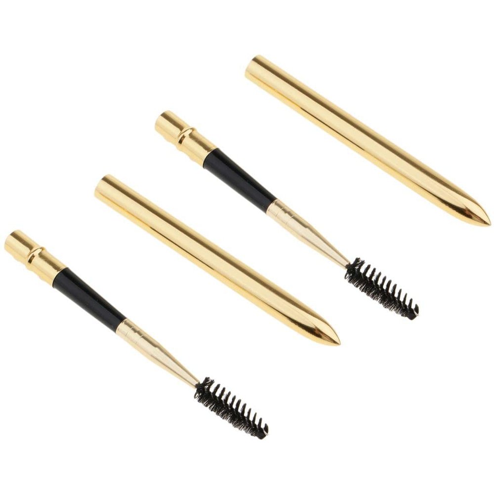 2Pcs Spiral Reusable Mascara Wands Wood Handle Eyelash Brushes Brush Set for Women - Conveniently Carry to Weddings, Parties, and Business Trips - Seductive and Dramatic Look