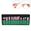 12 Pcs Ceramic Nail Drill Bits Set for Electric Nail Grinder Manicure Pedicure DIY Nail Art, Includes Storage Case view 2
